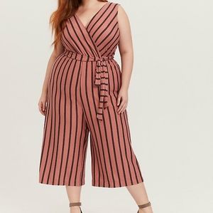 Torrid Textured Self-tie Culotte Jumpsuit 0X